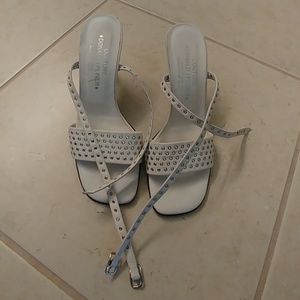 Donald J Pliner COUTURE white strappy heels